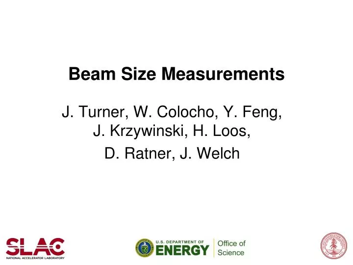 beam size measurements