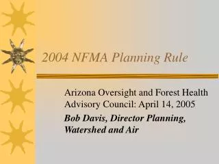 2004 NFMA Planning Rule