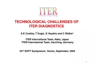 TECHNOLOGICAL CHALLENGES OF ITER DIAGNOSTICS