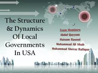 The Structure &amp; Dynamics Of Local Governments In USA
