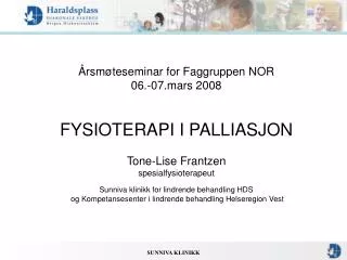 rsm teseminar for faggruppen nor 06 07 mars 2008