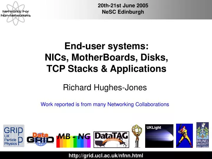 end user systems nics motherboards disks tcp stacks applications