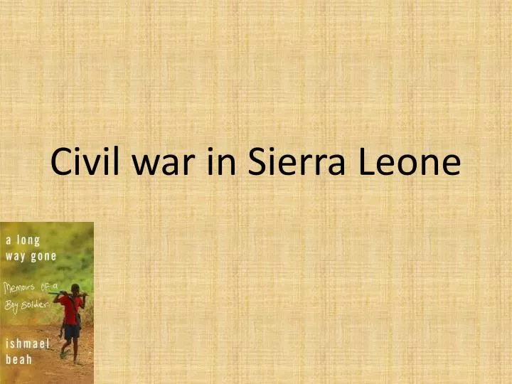 civil war in sierra leone