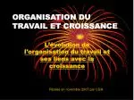 ORGANISATION DU TRAVAIL ET CROISSANCE - slide 1