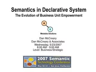 Semantics in Declarative System The Evolution of Business Unit Empowerment