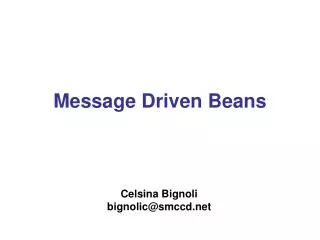 Message Driven Beans