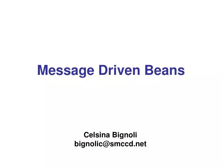 message driven beans