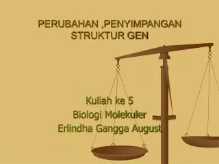 perubahan penyimpangan struktur gen