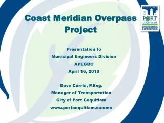Coast Meridian Overpass Project