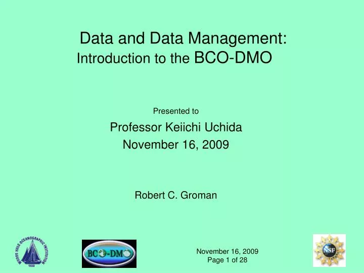 data and data management introduction to the bco dmo