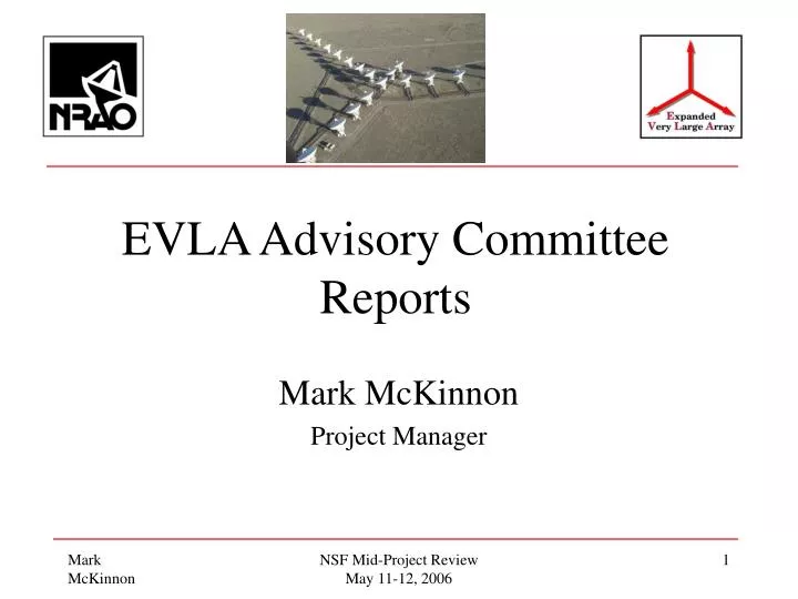 evla advisory committee reports