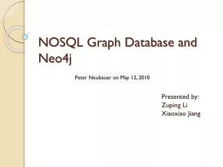 NOSQL Graph Database and Neo4j