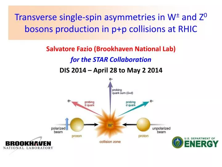 salvatore fazio brookhaven national lab for the star collaboration dis 2014 april 28 to may 2 2014