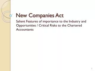 New Companies Act