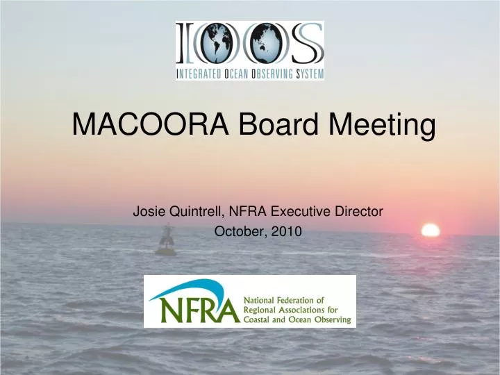 macoora board meeting