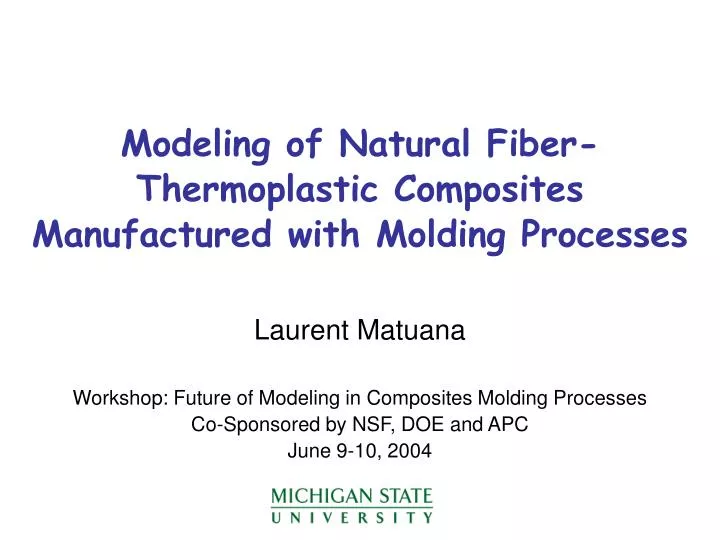 modeling of natural fiber thermoplastic composites manufactured with molding processes