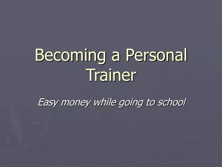 becoming a personal trainer