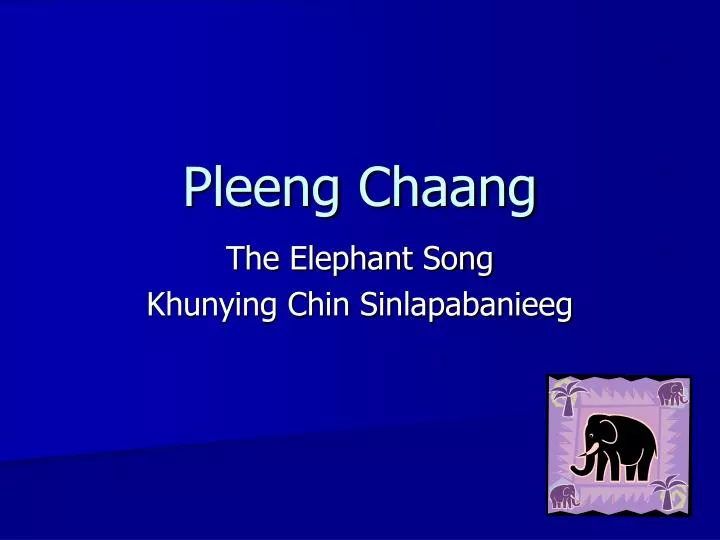 pleeng chaang