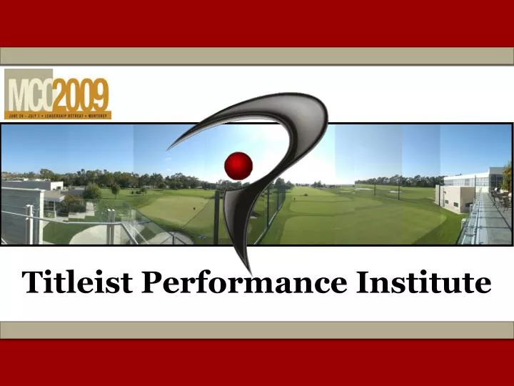 titleist performance institute