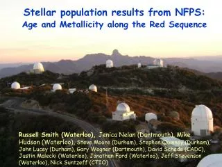 Stellar population results from NFPS: Age and Metallicity along the Red Sequence