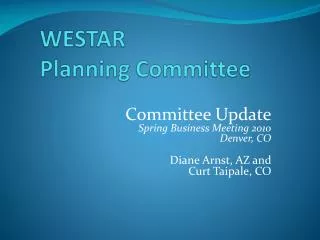 WESTAR Planning Committee