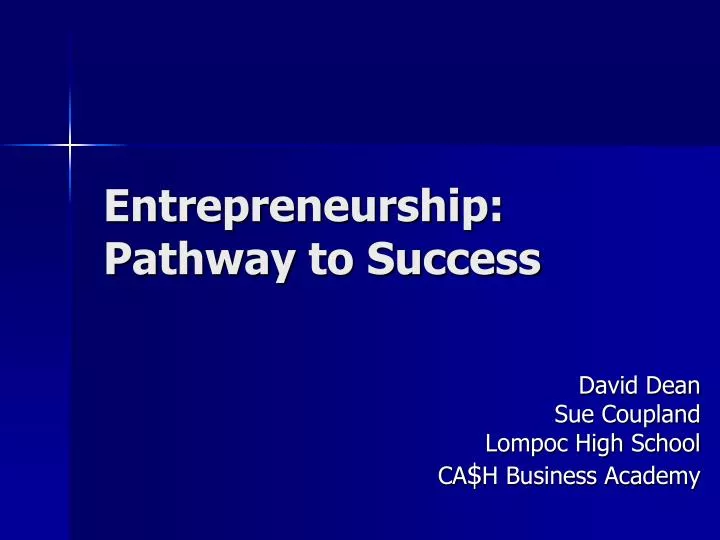 entrepreneurship pathway to success