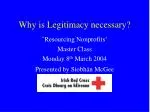 Understanding the Need for Legitimacy in Nonprofits: Insights from Siobhán McGee's Masterclass - slide 1