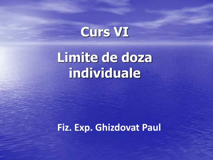 curs vi