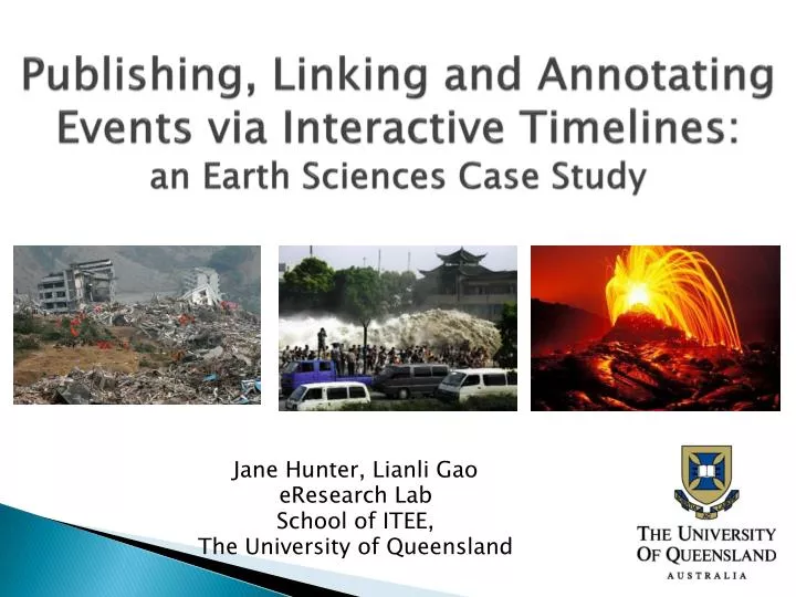 publishing linking and annotating events via interactive timelines an earth sciences case study