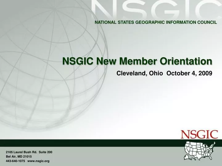 nsgic new member orientation