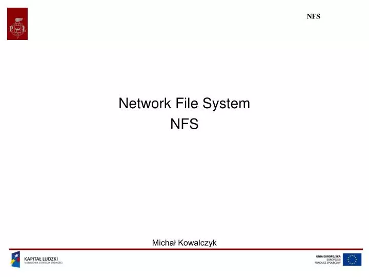 network file system nfs micha kowalczyk