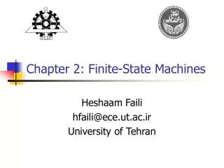 Chapter 2: Finite-State Machines