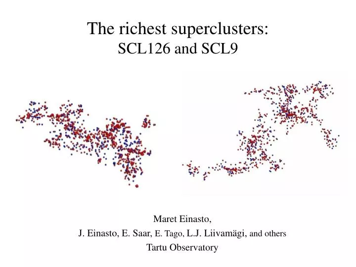 the richest superclusters scl126 and scl9