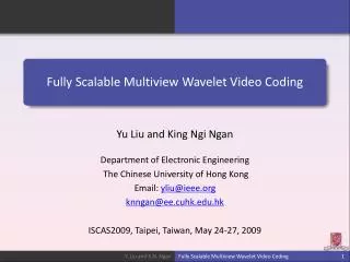 Fully Scalable Multiview Wavelet Video Coding