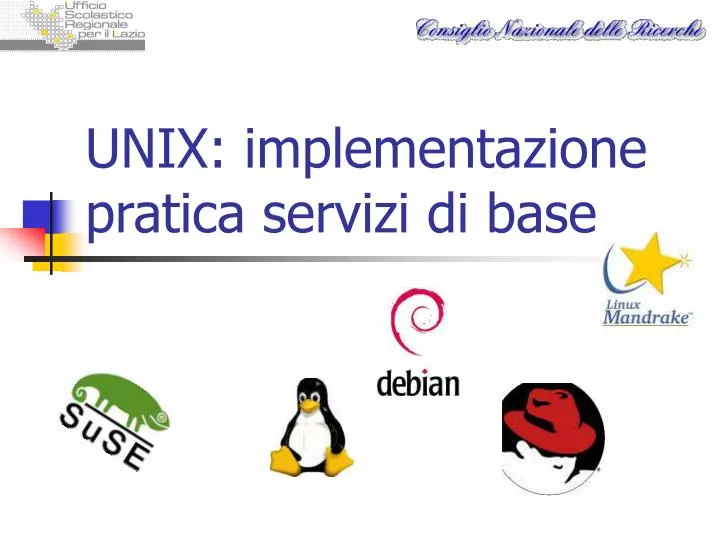 unix implementazione pratica servizi di base