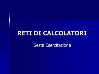 reti di calcolatori
