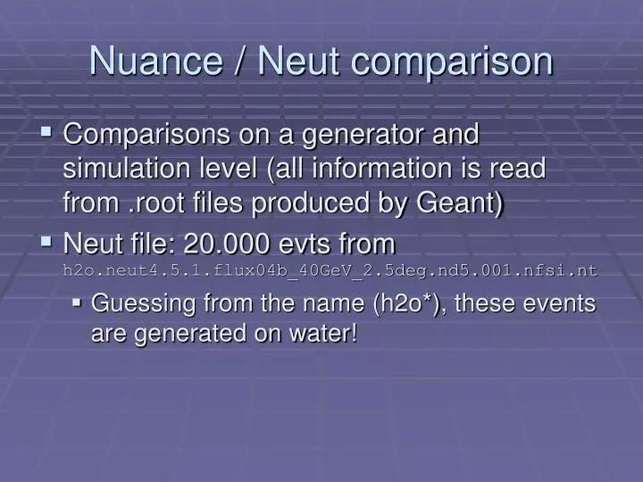 nuance neut comparison