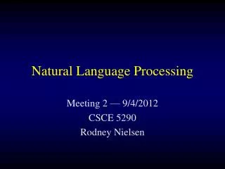 natural language processing