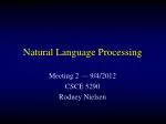 Natural Language Processing