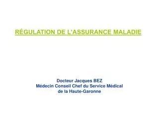 r gulation de l assurance maladie