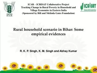 Rural household scenario in Bihar: Some empirical evidences