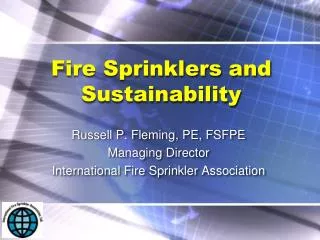 Fire Sprinklers and Sustainability