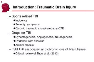 Introduction: Traumatic Brain Injury
