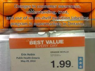 Erin Hobin Public Health Ontario May 29, 2014