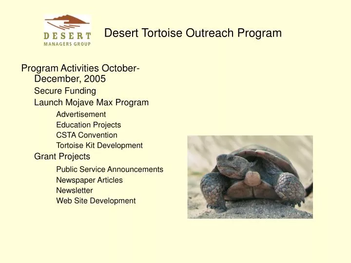 desert tortoise outreach program