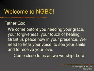 Welcome to NGBC!