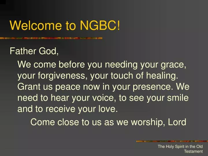 welcome to ngbc