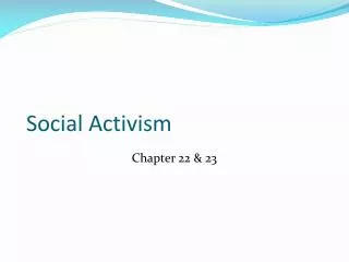 Social Activism