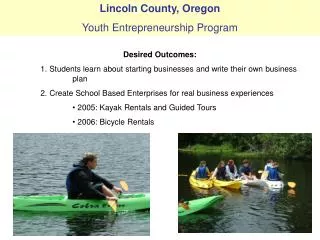 Lincoln County, Oregon Youth Entrepreneurship Program