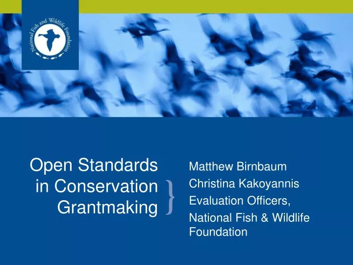 open standards in conservation grantmaking